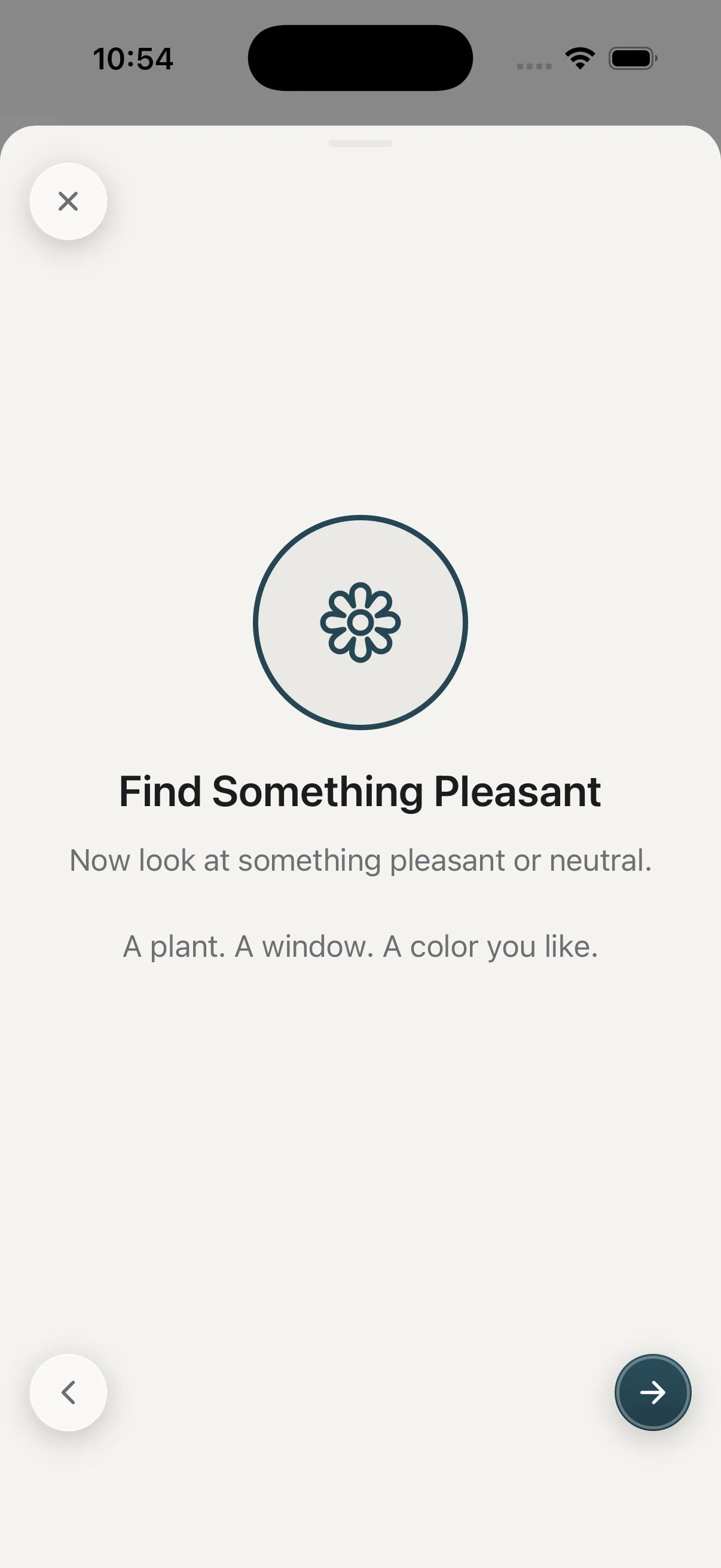 Tools inspired by what works in therapy. For your own practice.: Find something pleasant